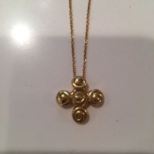 Tiffany cross necklace 18k